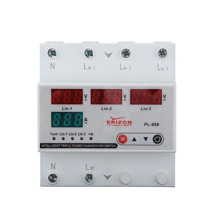 3 Phase Papat-Display Tegangan Protector